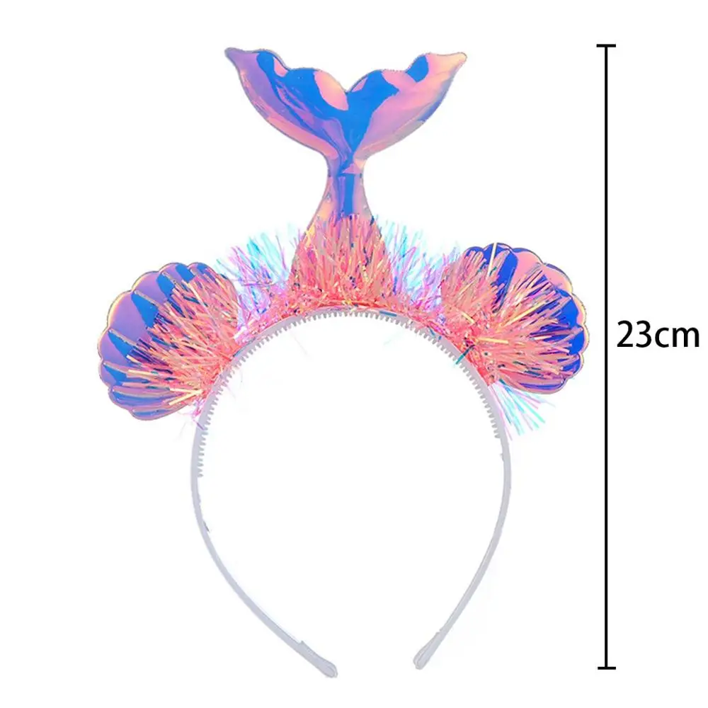 Taoup 1 шт. градиентные цвета радуги блестки маленький брелок для ключей «русалка» с днем рождения Русалка тема вечерние декор для кулоны для девочек DIY - Цвет: Mermaid Headband 7