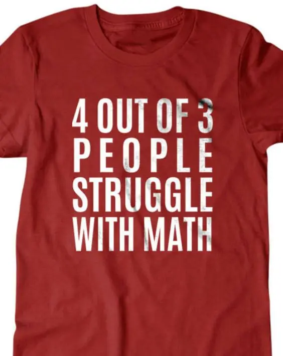 

Letter T-shirts Simple Funny Math Shirt Red Color T Shirts for Men Tee for Boyfriend & Husband Lovely Gifts for Dad