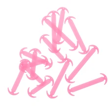 14 шт./компл. Светящиеся в темноте силиконовые шнурки без завязок для кроссовок обувь розовый