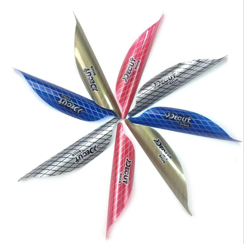 

Archery Spin Vanes 2 inch 1.75 inch 1.56 inch Spiral Feather RW With sticker Tape Rotating Fletching DIY Arrows