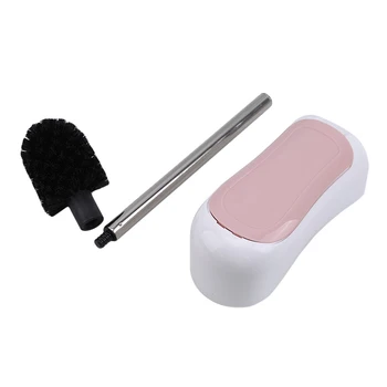 

New Wall Mounted toilet brush Set Semi Automatic Open Cover Toilet Brush Set With Base Home Bathroom Supplies
