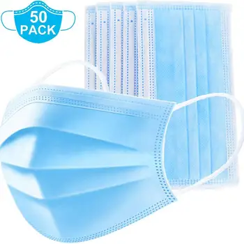 

Personal protection DROPSHIPPING 50PCS Face Mask Disposable Anti PM2.5 Anti Particle Mask Breathable Dustproof Mouth Mask