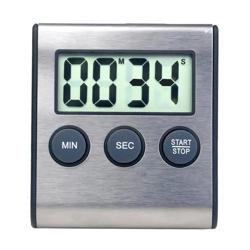 Timer Digital magnético com alarme sonoro e visor LCD para cozinha -  Camicado