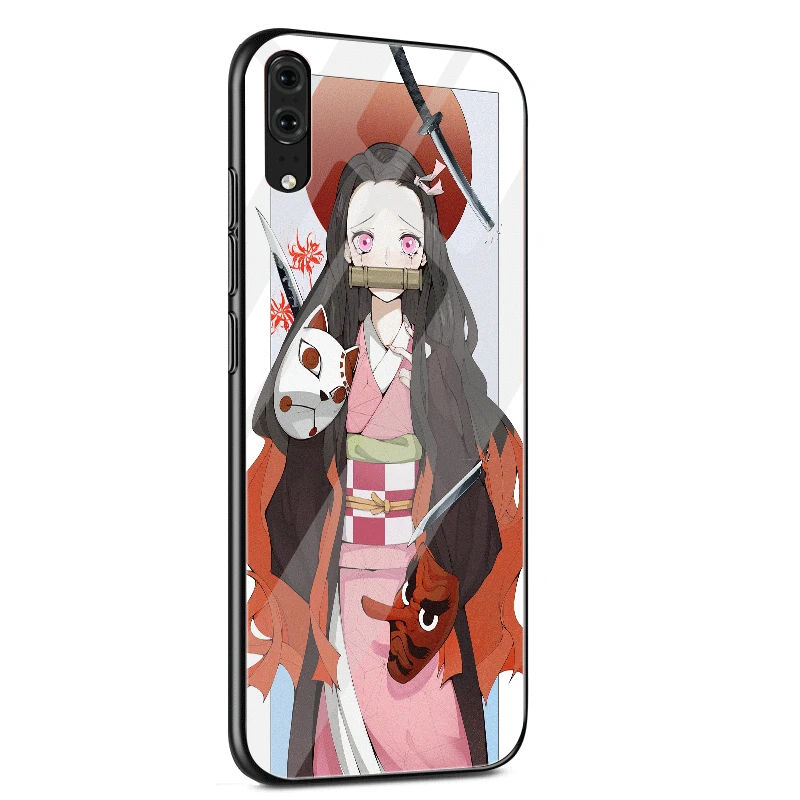 Чехол для телефона стекло для huawei mate Honor 8X9 10 7A 20 P30 P20 P10 Lite Pro P Smart Cover аниме Demon Slayer Kimetsu no Yaiba