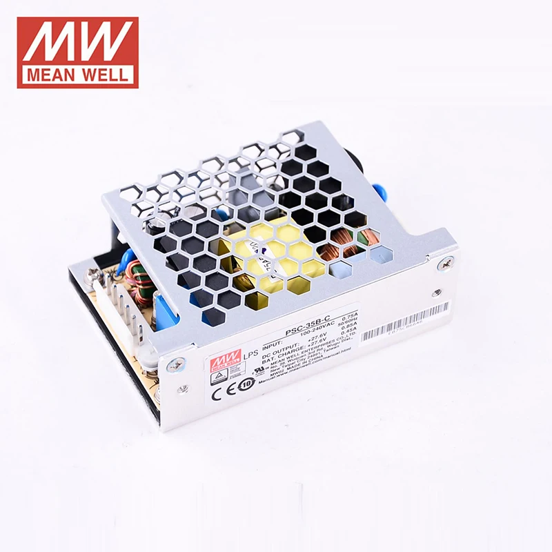 MEAN WELL PSC-35B-C 35W импульсный источник питания 27,6 V 27,6 V DC 0.85A 0.45A закрытый тип с зарядным устройством батареи(функция UPS