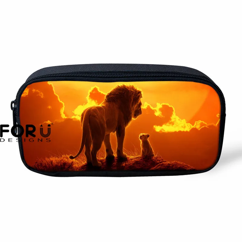 L5442K FORUDESIGNS/Школьный рюкзак с принтом «Король Лев» для мальчиков, повседневный мужской рюкзак для подростков, винтажная сумка с рисунком, 16 дюймов, Детская сумка - Цвет: L5442K