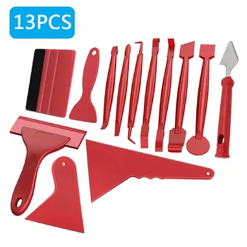 

13PCS Car Vinyl Film Wrapping Tools Car Sticker Film Scraper Kit Auto Felt Squeegee Scraper Set Knife Decal Plaste Accessories