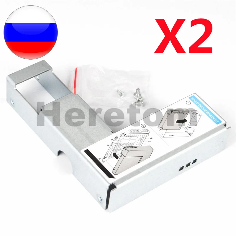 Адаптер для жесткого диска 2 шт./лот от 3 5 до дюйма адаптер-винт DELL R420 R430 R510 R520 T620 R710