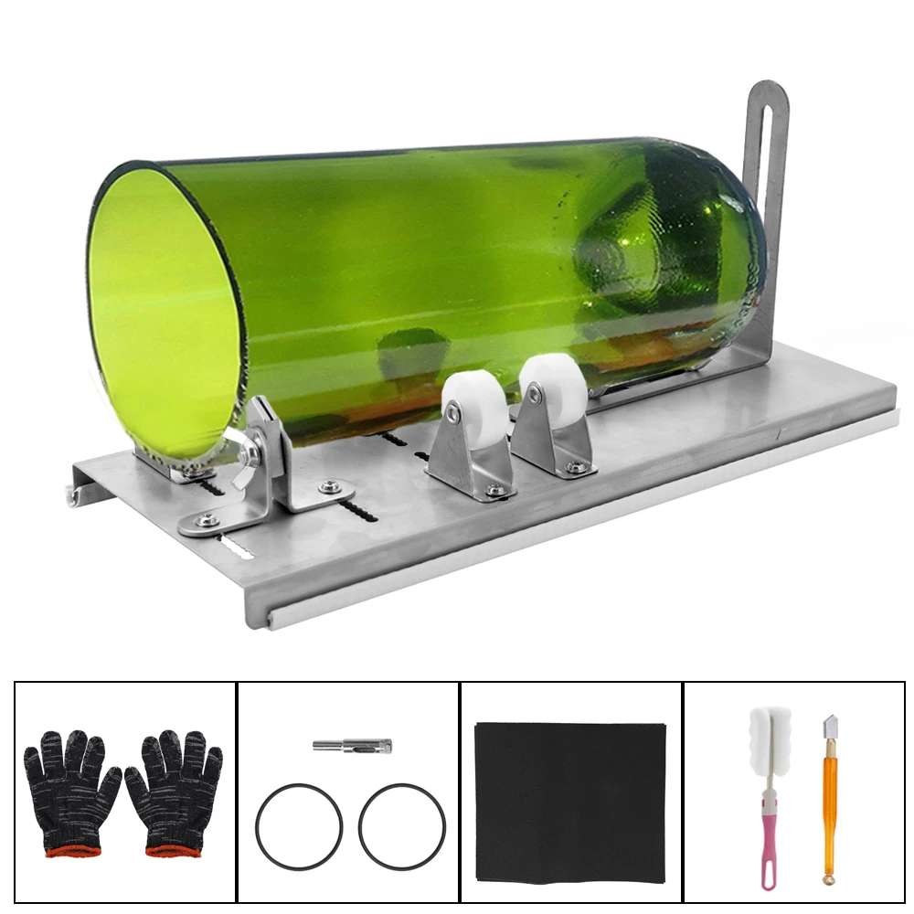 

DIY Glass Bottle Cutter Adjustable Sizes Metal Glassbottle Cut Machine for Crafting Wine Bottles Decorations Cutting Tool