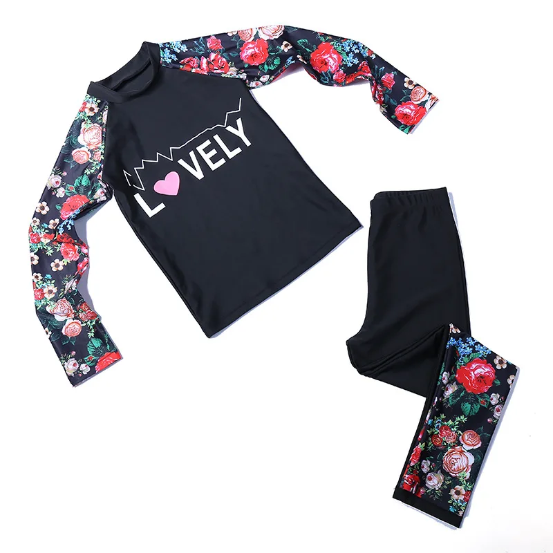 

2018 New Style Hot Sales Split Type Two-Piece Two-piece Swimsuits Long Coat Trousers Small Stand Collar Sun-resistant Men And Wo
