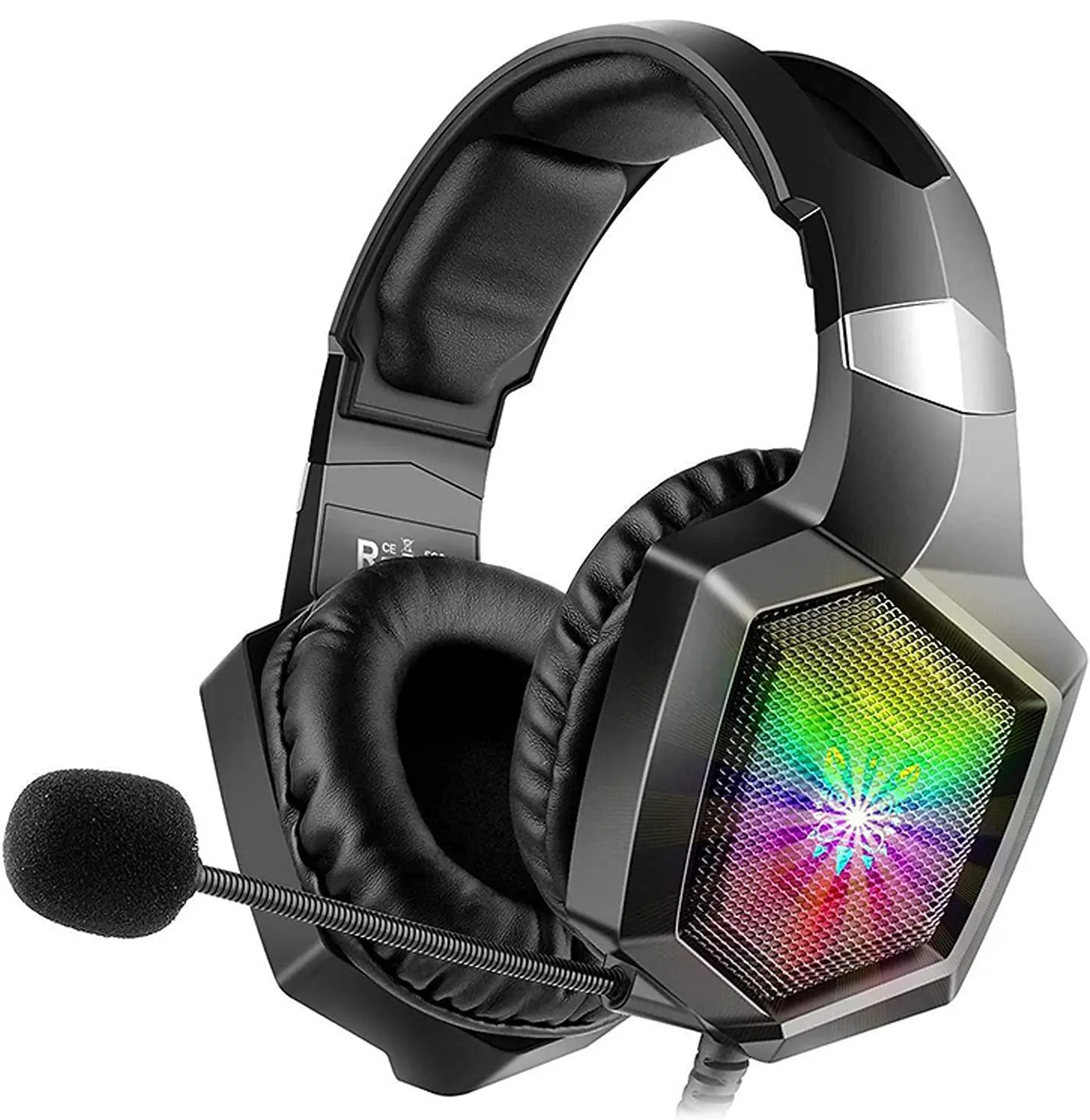 Игровая гарнитура с микрофоном для PS4 Xbox One ПК игровая стереогарнитура RGB