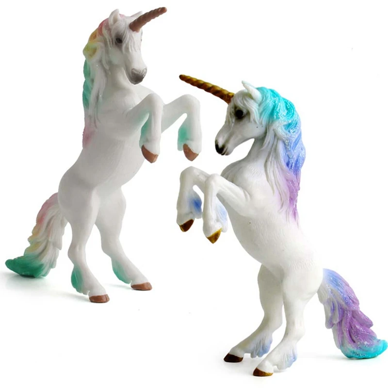 

Colorful Unicorn Fly Horse Action Figure Model Fairy Tale Mythical Legend Elf Unicorn Wild Animal Figures Kids Toys