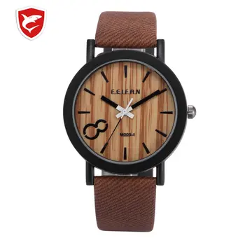

Fashion Couple Luxury Imitation Wood Grain Watch Men Women Simple Casual Leather Clocks Wristwatch Sports Quartz Band Hot