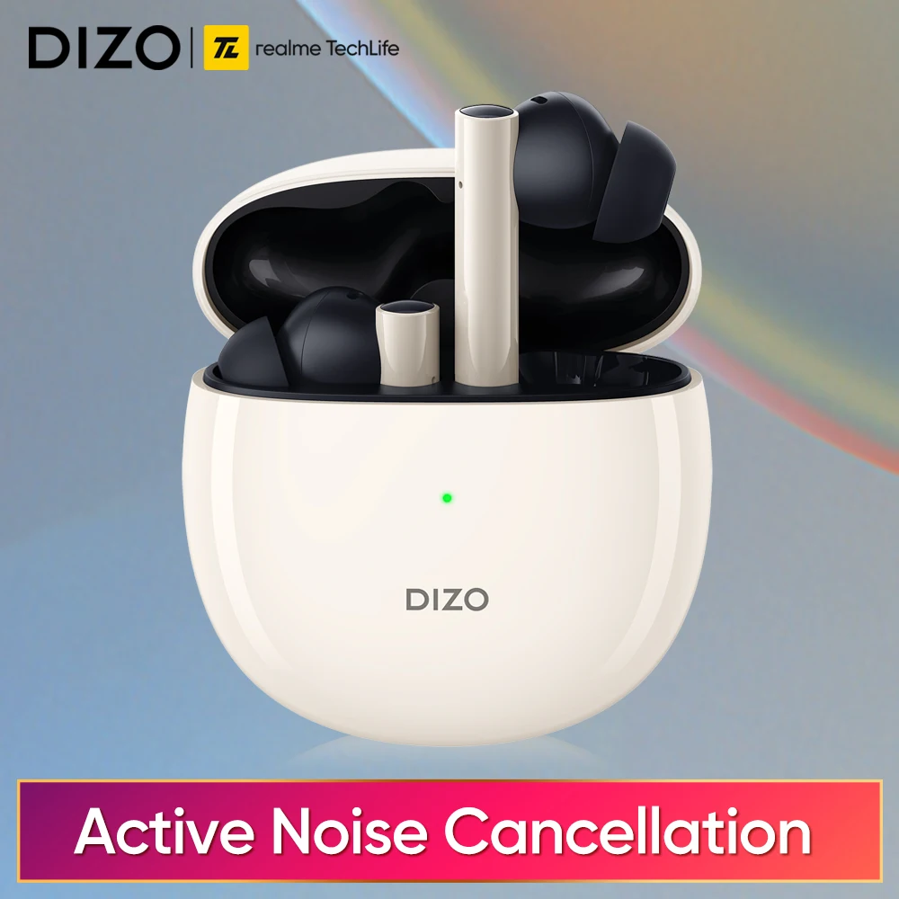 Беспроводные Bluetooth-наушники DIZO GoPods ANC ENC 25 часов общего воспроизведения 88 мс супер