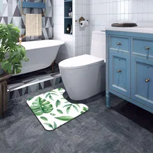 Акварельный завод туалет камера подставка под тарелку u-образные Coaster ванная комната коврик туалет водопоглощающий коврик машинная стирка