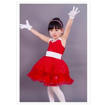 

2018 New Ballet Tutu Gymnastics Leotard For Girls Child Leotard Latin Dance Clothes Evening Dress Princess Ballet Skirt 8007
