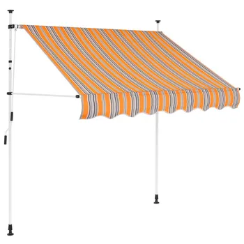 

150 cm / 200 cm/ 300 cm Manual Retractable Awning Sunshade Awning Parasol Shade Sail Outdoor Canopy Garden Patio Pool Shade Sail