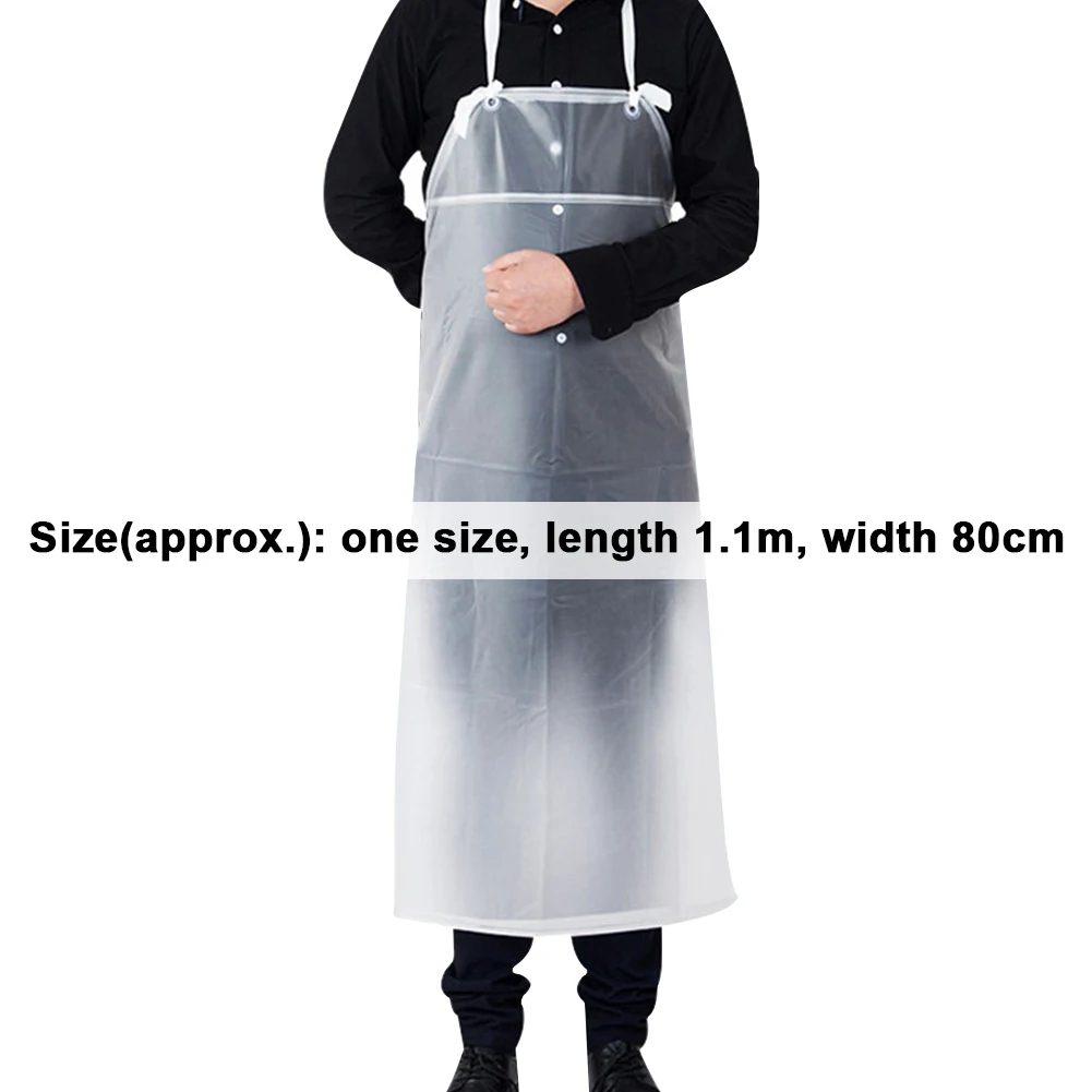 Thicken Waterproof Apron Unisex Home Cooking PVC Transparent Clear Heavy Duty Baking Solid Kitchen Chef Restaurant Sleeveless