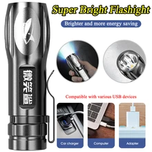 

фонарик Rechargeable LED Flashlight Super bright Torch ABS Mini Lightweight Powerful flashlight for Household Outdoor camping