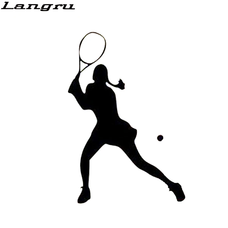 

Langru 11,2*16,2 см персонализированные пользовательские женские теннисные проигрыватели виниловые наклейки на машину наклейки аксессуары Jdm