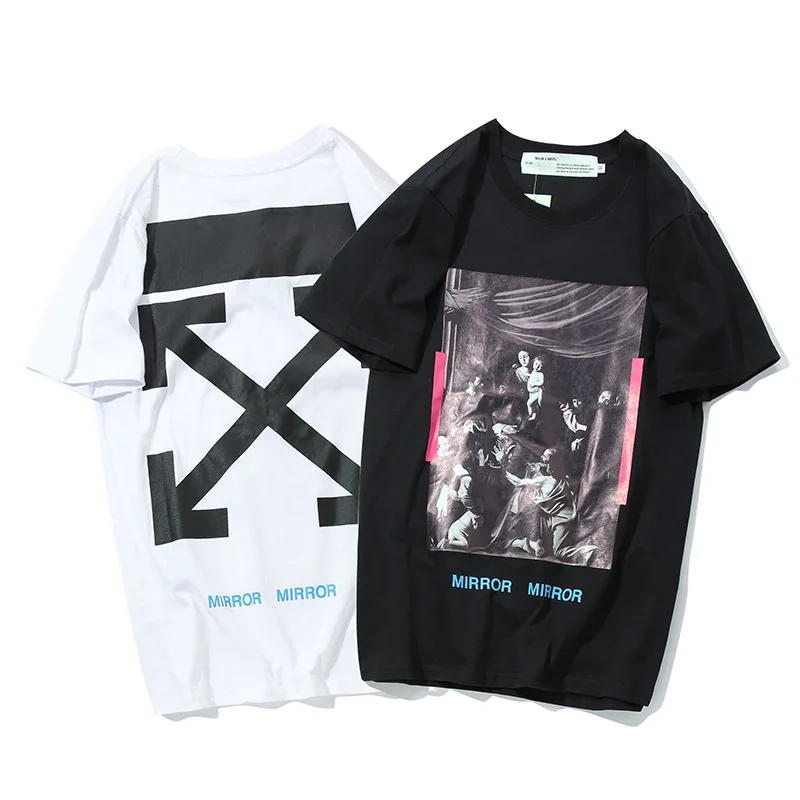 

Spring And Summer Tops Men New Style Europe And America Teenager Cool off Figure Arrowhead T-shirt