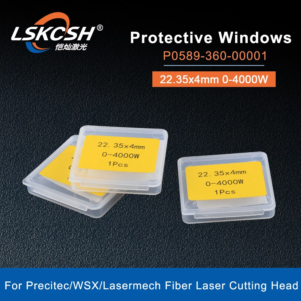 LSKCSH 10 шт./лот Precitec волоконные лазерные защитные окна P0589-360-00001 22,35x4 мм 0-4000 Вт для WSX Lasermech Лазерная режущая головка