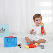 Детские мягкие игрушки для детей набор инструментов младенец, ткань инструмент для ремонта моделирования дрель отвертка Ремонт ролевые игры игрушки детские подарки