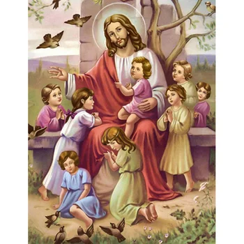 

Full square 5D DIY Diamond painting Religious Jesus Diamond embroidery character mosaic Cross stitch Christmas decoration M521