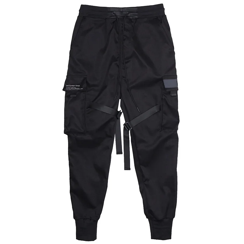 Мужские брюки карго с несколькими карманами и эластичной резинкой на талии,, джоггеры Харадзюку, спортивные штаны в стиле хип-хоп, повседневные уличные мужские брюки