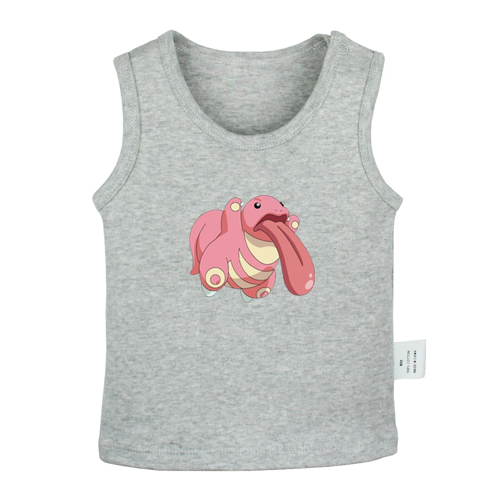 JbBabyYV955G Мультфильм Покемон Togepi Jigglypuff Chansey Ditto Gengar Lickitung новорожденных детские майки футболки для малышей жилет без рукавов Одежда для младенцев - Цвет: JbBabyYV955G