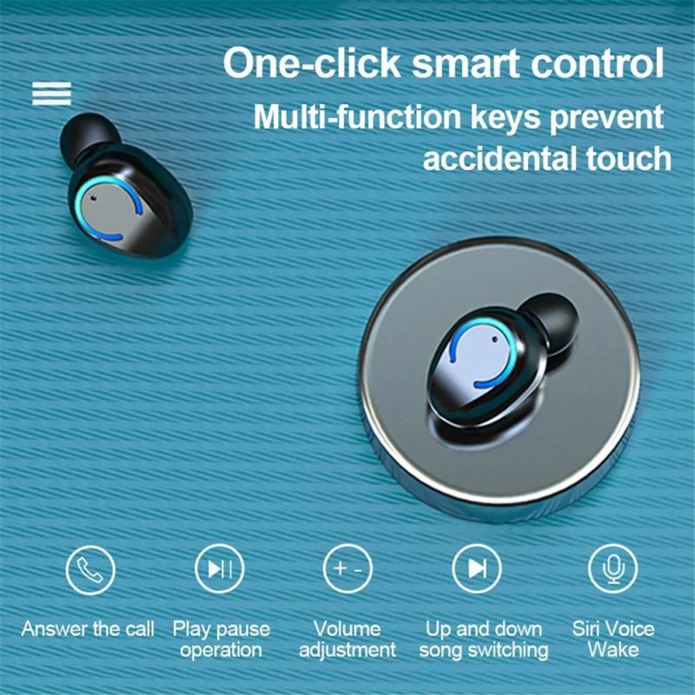 Wireless Earbouds Bluetooth 5 0 Earphone TWS F9C HIFI Mini In ear Sports Running Headset Support iOS Android Phones HD Call