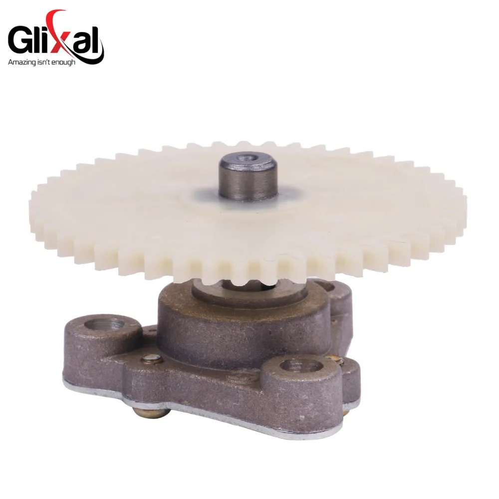 Glixal GY6 49cc 50cc Fuel Oil Pump Assembly with Fuel Pump Sprocket Gears for 139QMB 139QMA 22 tooth crankshaft motorcycle fuel pump