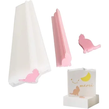 

Little Cat Tube Column Silicone Soap Candle Mold Embed Soap Making Supplies Silicone Mold for Soap