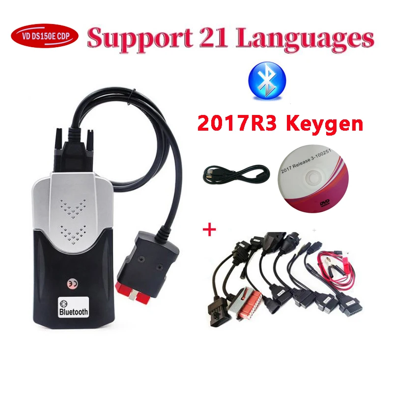 2021 лучший новый VCI 2018.R0 Бесплатный генератор ключей VD DS150E Cdp Bluetooth для Delphis Obd2