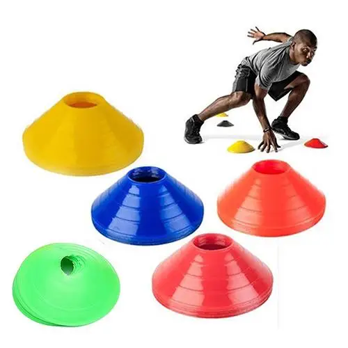 

10Pcs High Quality Soccer Training Sign Dish Pressure Resistant Cones Marker Discs Marker Bucket PVC Sports Accessories
