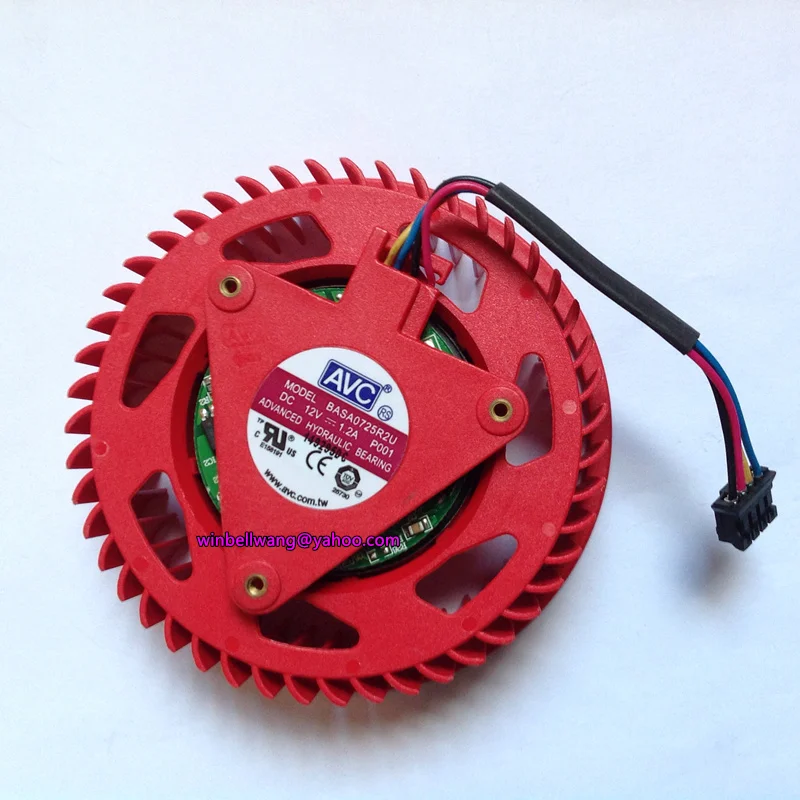 И BASA0725R2U 12V 1.20A HD5870 HD5970 турбинный вентилятор видеокарты 4wires