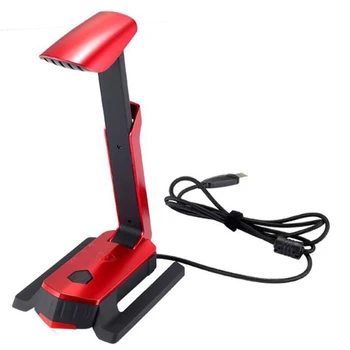 

KOTION EACH GS130 USB Wired Microphone Gaming 360 Omnidirectionnel with Headset Stand and LED Light for Desktop Dual Microphone