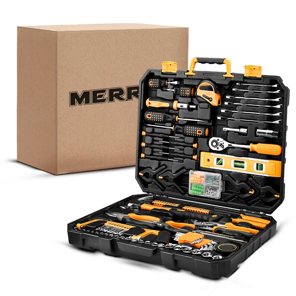 MERRCO 168 шт. розетка стандартной длины набор смешанных инструментов ручных с