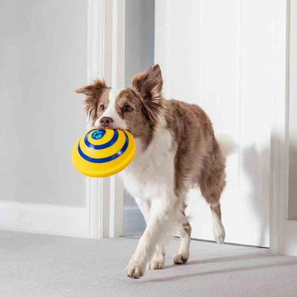 Звучащий диск Woof Glider мягкий и безопасный домашний питомец для собак, играющая игрушка для домашних животных, уникальные интерактивные развлекательные игрушки, игрушка для собак, эхолот