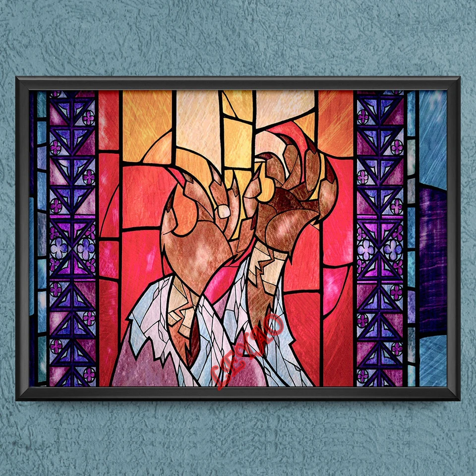 Disney Beauty And The Beast Stained Glass Diamond Painting Art Belle Rose  Flower Crystal Full Drills Cross Stitch Home Decor - AliExpress