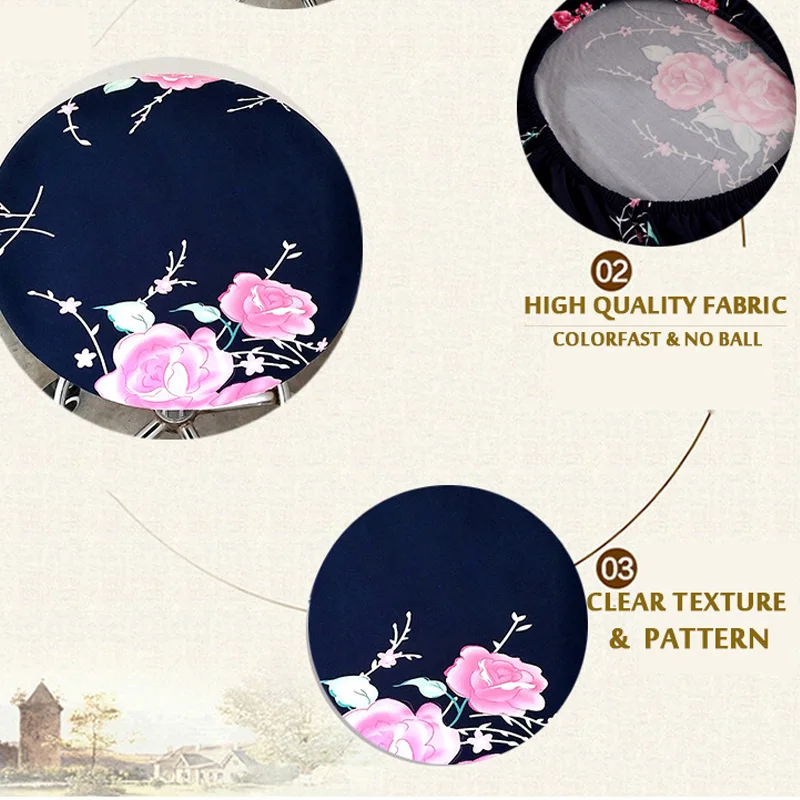 Meijuner-Round-Chair-Cover-Bar-Stool-Cover-Elastic-Seat-Cover-Home-Chair-Slipcover-Round-Chair-Bar