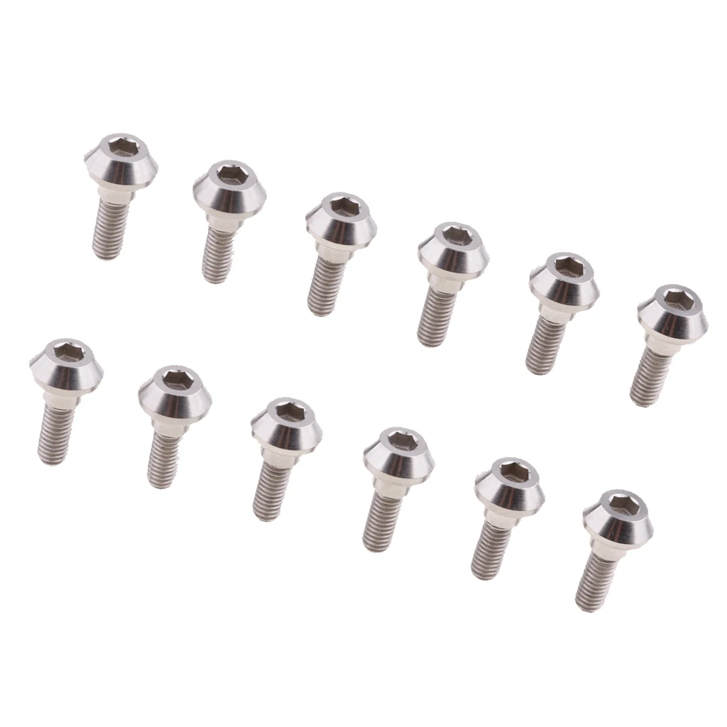 12 Pcs M6 X 20mm Titanium Ti Disc Brake Rotor Bolts for Yamaha R1