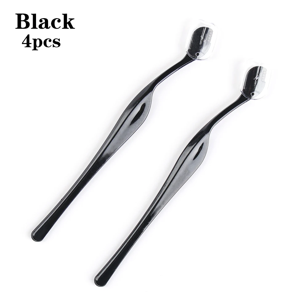 Black-4pcs 2/4/6 шт мини бритва для бровей Ножи средство для губ машинка для стрижки волос формирователь средство для удаления волос лезвие Портативный уход за кожей лица принадлежности для макияжа 2 цвета - Цвет: Black-4pcs