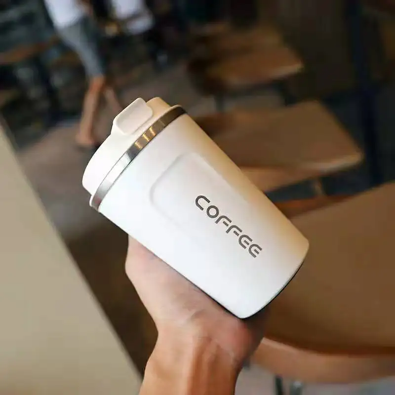 YRPcoffee Кружка 380 мл/500 мл термо чашка 304 нержавеющая сталь с крышкой Авто