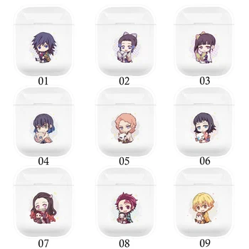 

Demon Slayer Kimetsu no Yaiba Earphone Case For Apple AirPods Charging Box For AirPods 1/2 Hard Transparent Protective Cover