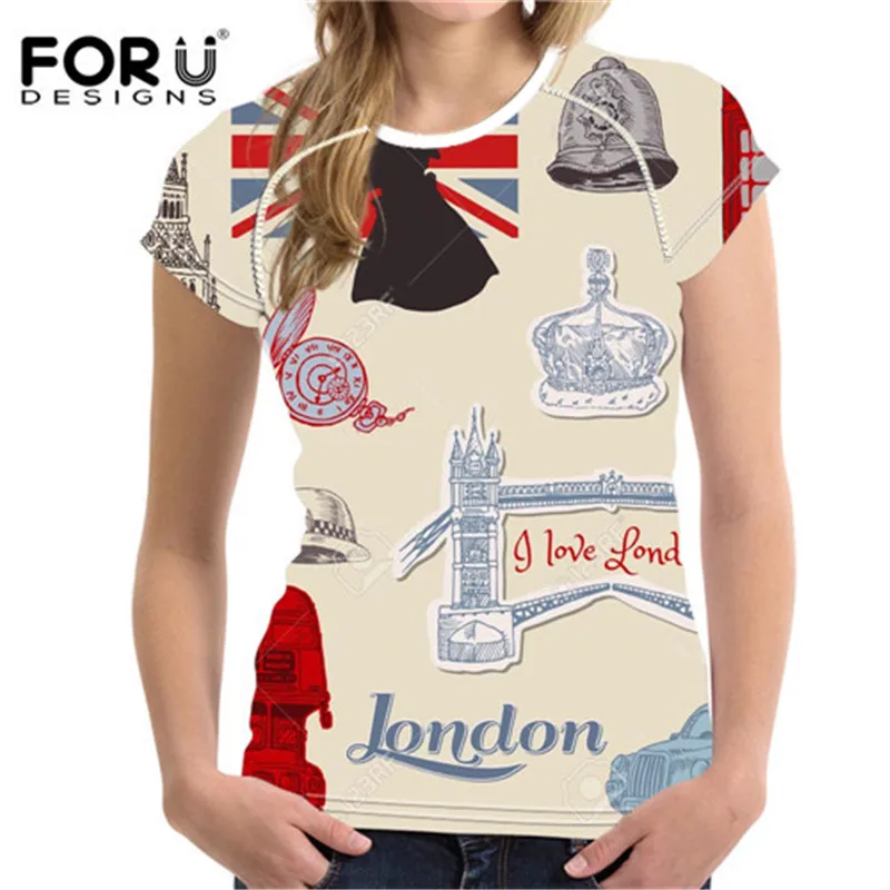 FORUDESIGNS/Спортивная футболка для женщин, Спортивная футболка для йоги, Женская быстросохнущая футболка для фитнеса с принтом Эйфелевой башни, Женская Спортивная футболка - Цвет: W706BV