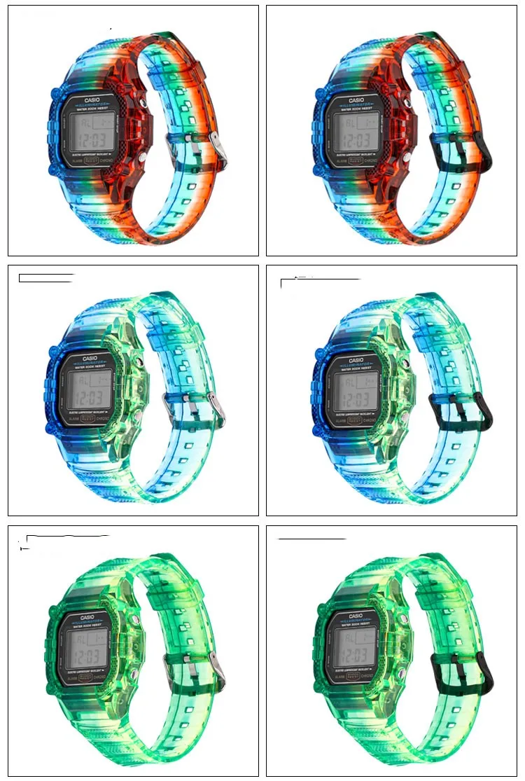Watch Band Strap For Casio DW5600 GW-5610 Bracelet Watchband Cover Resin Wristband Screen Protectors Case for G-SHOCK Wrist band