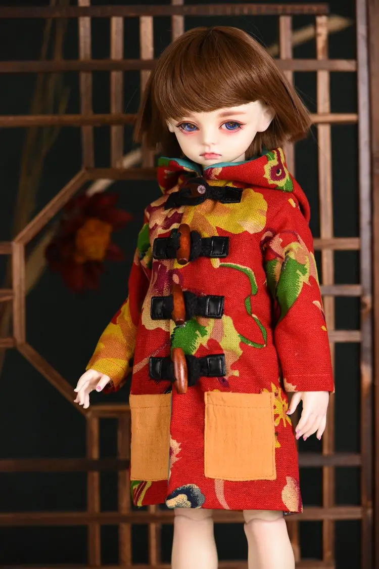 

2020 new arrival cotton hemp colorful flower coat Clothes For 38-45cm 1/4 BJD Doll Clothes Accessories Toy For Children