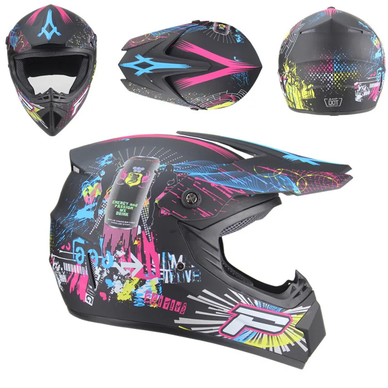 Racing Motocross Helmets Motorbike Motorcycle Helmet Full Face Helmet Men Cascos Para Moto Casco Moto Capacete Moto 3 Gifts - Цвет: 10