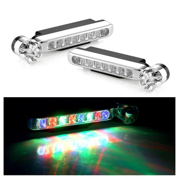 

2019 2Pcs Wind Energy No Need External Power Supply Car Daytime Running Lights 8 LED DRL Daylight Headlight Lamp